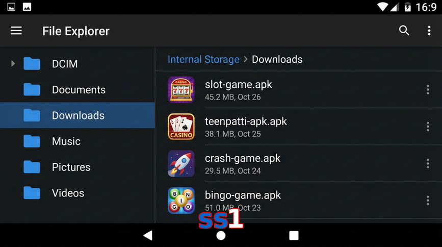 Main screen of Ss1 gameapk page for PK players